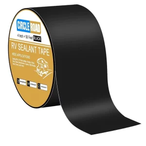 Butyl Sealant Waterproof Tape 4 Inch x 50 Feet Black UV Resistant Weatherproof RV Roof Repair Tape