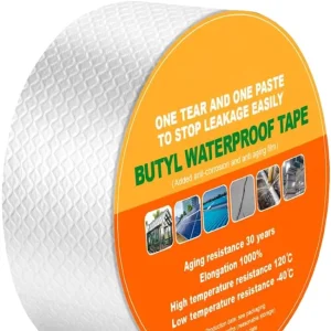 Butyl Self-Adhesive Waterproof Tape 10m Length 1.2-2.0mm Thickness for Roof Leak Protection