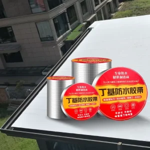 Butyl Waterproof Tape Aluminum Foil Butyl Rubber Roof Roll for RV Boat Window Sealing UV Resistant