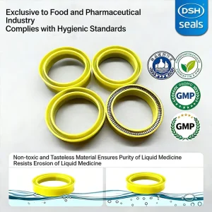 CIP/SIP Spring Seal USP Class VI PTFE for Pharmaceutical Equipment Chemical Resistance -160C to 100C