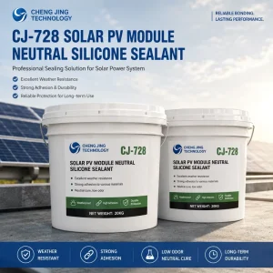 CJ728 Neutral Silicone Sealant Weather Resistant PV Adhesive, High Adhesion Low Odor, for Solar PV Module Sealing