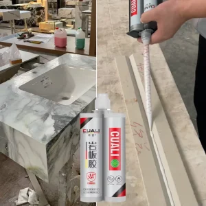 CUALI Waterproof Two Component Epoxy Joint Adhesive For Stone Slab Jointing Fast Curing For Marble And Washbasin