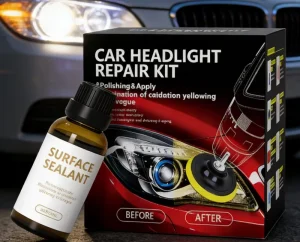Car Headlight Lens Polish Repair Atomizing Cup Set, DIY Liquid Polymer Headlight Restoration Kit