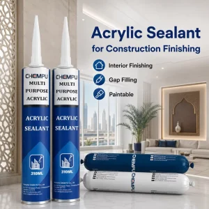 Cartridge Acrylic Caulk for Wall Cracks, Low-Shrink Acrylic Sealant