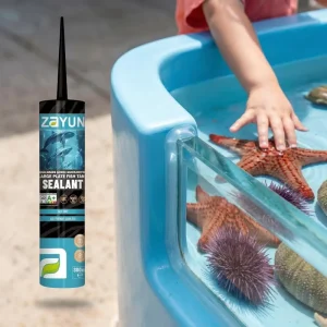 Child Safe Non Toxic Smooth Finish Acidic Fish Tank Silicone Sealant Glue for Glass and Fiberglass Frame Joint Sealing