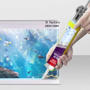 Clear Acid Silicone Sealant for Aquariums, 300ml, Non-Toxic, Fast Curing
