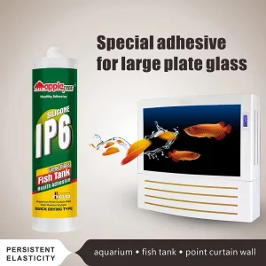 Clear Acidic High-Elasticity Silicone Glue Aquarium Sealant for Glass Plate and Window Bonding