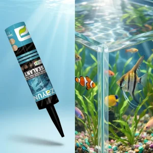 Clear Acidic Silicone Adhesive Sealant Waterproof Weather Resistant for Glass Aquarium Bonding