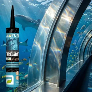 Clear Acidic Silicone Sealant for Construction and Fish Tanks, Quick-Drying, Waterproof and Weather-Resistant