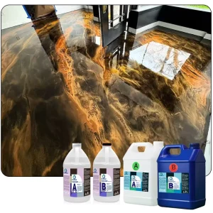 Clear Crystal Epoxy Resin Self-Leveling High-Gloss Finish for Indoor Floor Coating Adhesive Sealant
