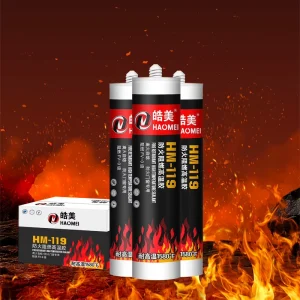 Clear Fireproof Silicone Sealant Adhesive for Construction Woodworking and Transportation High Temperature