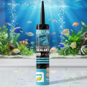 Clear General-Purpose Acidic Silicone Aquarium Sealant for Construction and Packing Use, Waterproof and Weather-Resistant