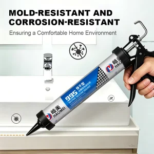 Clear Neutral Silicone Waterproof Sealant for Glass, Windows and Doors, One-Component, Indoor Use