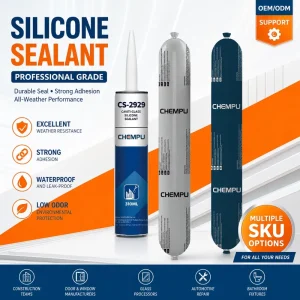 Clear Silicone Sealant Weatherproof Silicone Caulk for Facades and Joints