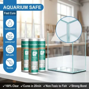 Clear Transparent Acetic Silicone Sealant GP Fast-Curing Glass Adhesive for Aquarium Fish Tanks