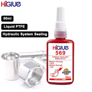 Coarse Thread Pipe Sealant Hydraulic Pneumatic Grade Plumbing Sealant 545 554 542 569 for Heat Gat Water Pipe 50ml 250ml