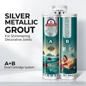 Colorful Two-Component Unsanded Epoxy Resin Tile Grout Adhesive for Glass Tiles, Bathrooms, and Kitchens