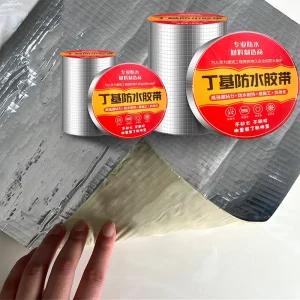 Corrosion Resistant Self Adhesive Butyl Sealant Tape Aluminum Foil Waterproof Roof Leak Repair