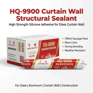 Curtain Wall Structural Silicone Sealant 590ml Black Sausage Pack for Glass Aluminum Facade Sealing