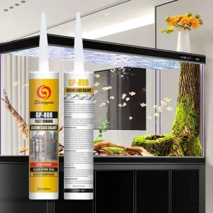 Customizable Quick-Drying GP-808 Glass Silicone Sealant for Fish Tank Construction, 5-Minute Curing