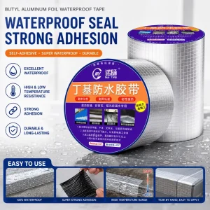 Double-Sided Acrylic Butyl Waterproof Aluminum Foil Tape for Roof Leak Repair, RVs, and Pipes