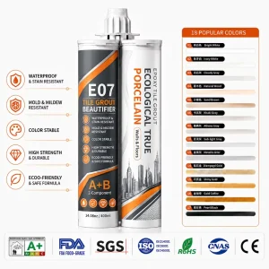 Dual-Component Cartridge Waterproof Epoxy Tile Joint Sealant for Bathroom Renovation
