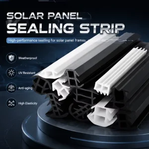 EPDM Rubber Solar Panel Seal Strip, Weatherproof UV-Resistant Foam Gasket for Photovoltaic Panel Edges