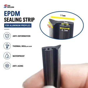 EPDM Rubber Weather Seal Strip for Aluminum Windows and Doors Heat Insulation Waterproof