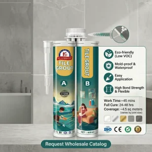 Easy Application Eco-Friendly Dual-Component Grout Sealant Mold-Proof Waterproof Flexible Epoxy Ceramic Tile Sealer