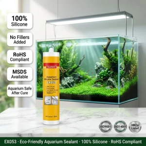 Eco Friendly Aquarium EX053 Acetic Silicone Sealant 100% Silicone for Fish Tank Glass Safe Construction Packing