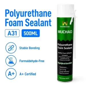Eco Friendly Formaldehyde Benzene A31 500ml PU Foam Sealant for Wall Frame Waterproof Insulation Gap Sealing