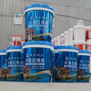 Eco Friendly Weather Crack Resistant Customized Red Rubber Waterproof Coating ISO Certified 5 Year Warranty for