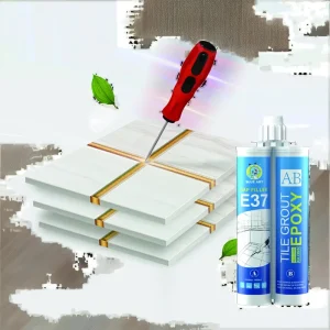 Eco friendly Mildewproof Double Components Tile Adhesives Sealants Odor free Silver Gray Epoxy Tile Grout for Construction