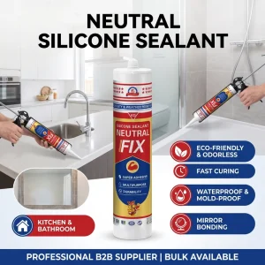 Eco-friendly Odorless Neutral Industrial Grade Silicone Sealant Fast Curing Waterproof Adhesive for Construction Kitchen Mirror