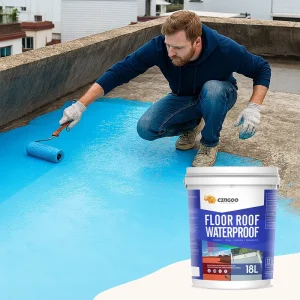 Elastic Rubber Waterproof Coating for Bathroom Walls, Kitchens, Roofs, Pools, and Balconies