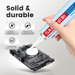 Electronic Silicone Sealant SANVO Neutral Curing Potting Compound for Electronics 200℃ Resistant Silicone Sealant ROHS Certified
