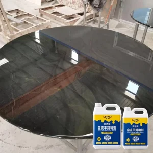 Epoxy AB Stone Slab Sealer, High-Translucency Self-Leveling Glaze Coating for Marble Surfaces