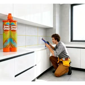 Epoxy Tile Grout Waterproof Grout for Ceramic and Stone Tiles Non-Yellowing Mold-Resistant Sealant for Bathroom