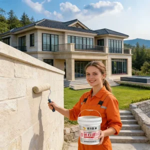 Exterior Stone Paint Liquid Coating Spray Acrylic Based Waterproof Weather Resistant Realistic Granite Texture Custom Colors