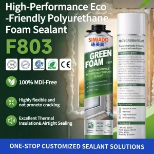 F803 Fire-Retardant White Polyurethane Foam Sealant for Insulation and Soundproofing