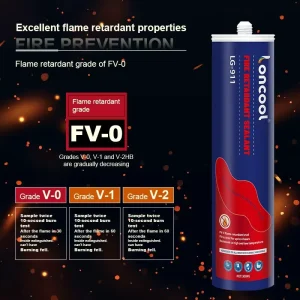 FV-0 Fire-Rated Neutral Silicone Sealant, High Temperature Resistant, Flame Retardant, and Fireproof