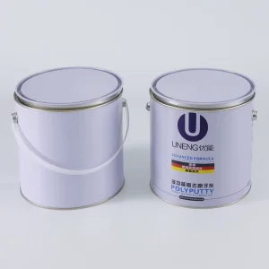 Factory Direct 1L Metal Round Tin Container with Lid for Paint, Recycled Materials