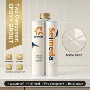 Factory Direct 400ml Dual Cartridge Epoxy Grout AB Glue Fast Curing Tile Joint Sealant with Static Mixer Nozzle