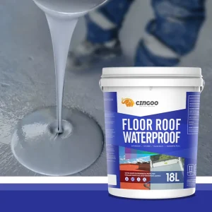 Factory Direct CINGOO Polyurethane Liquid Waterproof Coating for Roofs, Bathrooms, and Concrete Buildings