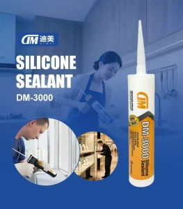 Factory Direct Mildew Proof Adhesive Acetic Silicone Sealant White Color Caulking Glue Bathroom Construction