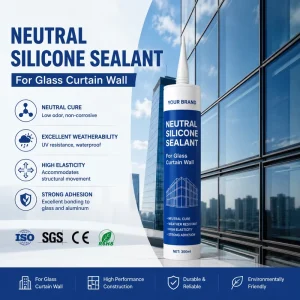Factory Direct Wind- and Temperature-Resistant Neutral Silicone Sealant for Framed Glass Curtain Walls