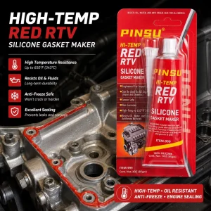 Factory Supply 85g High Temp Red RTV Silicone Gasket Maker Automotive Sealant Adhesive Oil Resistant for Car Engine Motor Repair