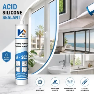 Factory Supply Acetoxy Silicone Sealant RTV Silicone Sealant For Glass Aluminum Window Door Waterproof Adhesive