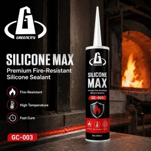 Fire Resistant 100% Silicone General Purpose Sealant for Construction and Woodworking 300ml Tube