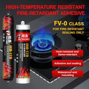 Fire-Resistant Silicone Sealant Adhesive for Industrial Pipes, Cables, Insulation, Windows, and Walls